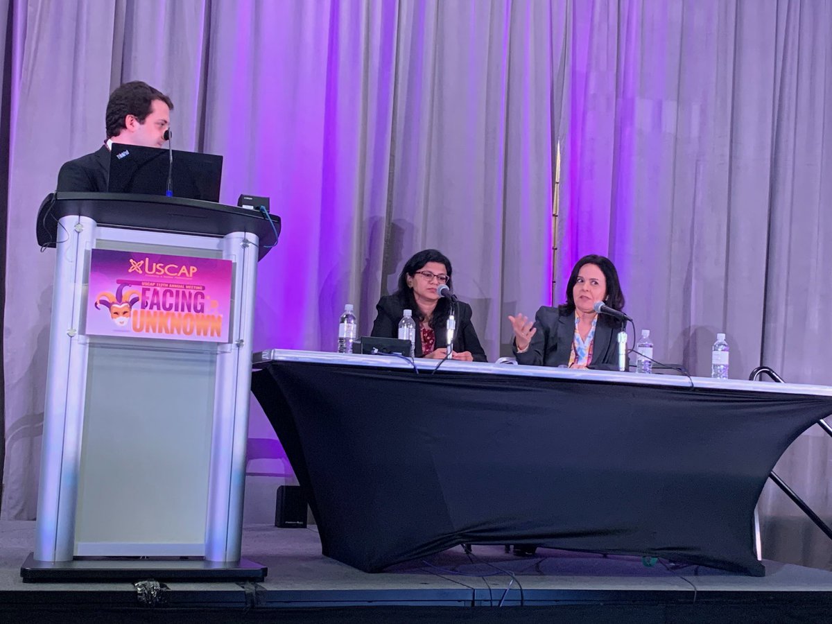 MonicaGarciaBu2's tweet photo. Great experience sharing the moderator role with Monika Vyas @Mvgs1706 at the Pancreas, Gallbladder and extrahepatic biliary tree platform session at USCAP #USCAP2023 #USCAP23 #umiamipathology https://t.co/DHkwG3rrAI