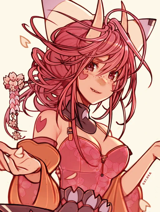 Sakura Demon (original)  March's Sticker Club design! 