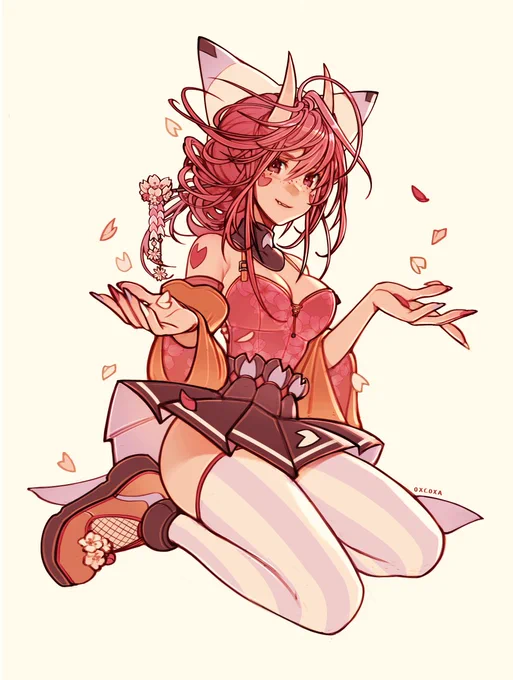 Sakura Demon (original)  March's Sticker Club design! 