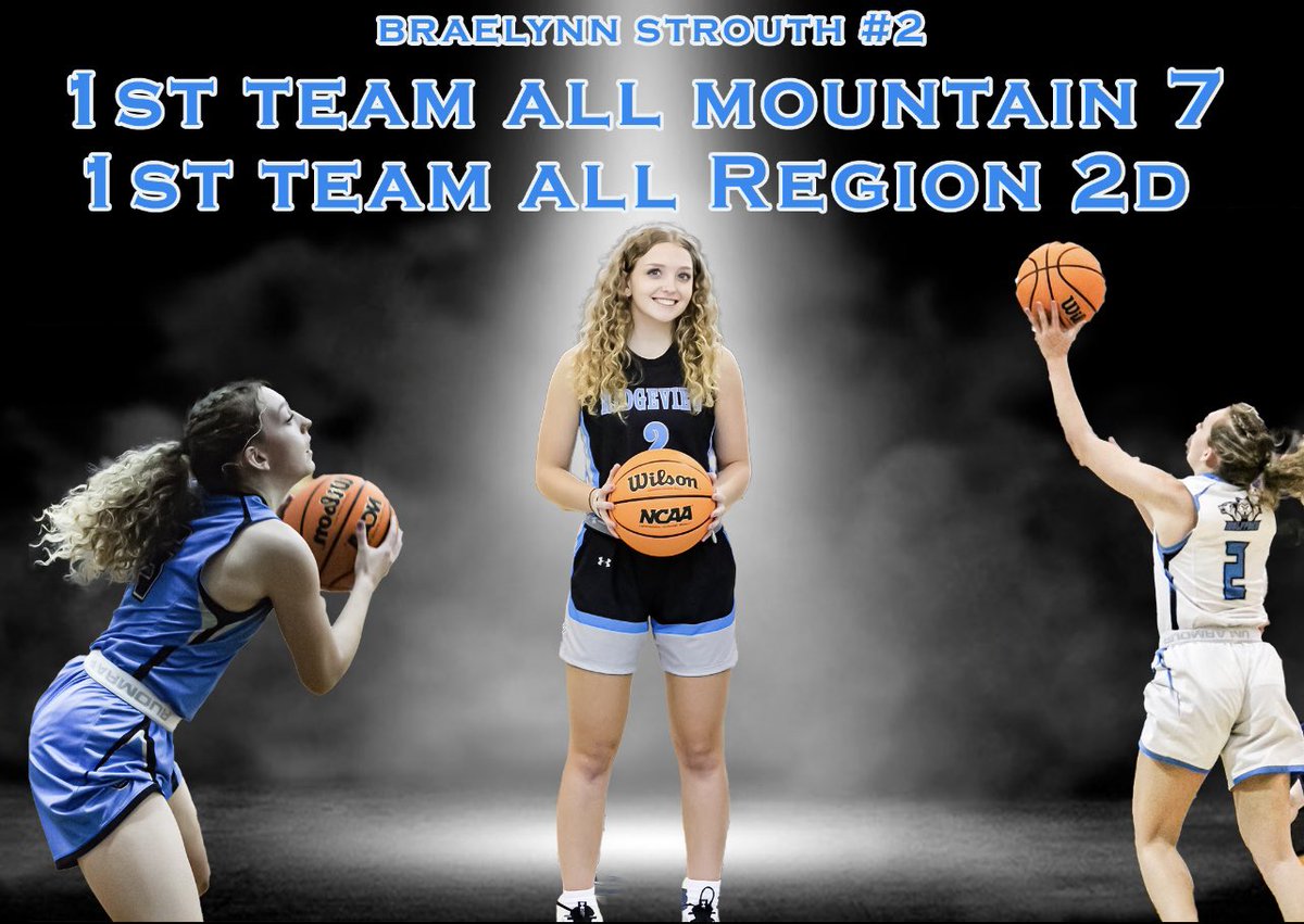 Congratulations to Braelynn Strouth on being named both 1st Team All Mountain 7 &amp; 1st Team All Region D
