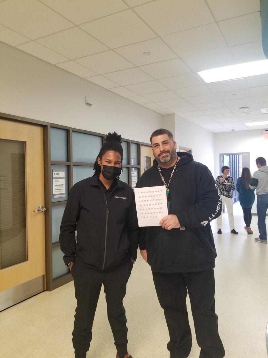ProfKylenaCross's tweet photo. @FrederickCC Math Department Pi Day Celebration! Max digits recited by Lorraine Lecler...60 digits of Pi!!!! #piday #math #mathteacher #stem #keeplearning #letsgo #yougotthis https://t.co/teTxkKaeh4