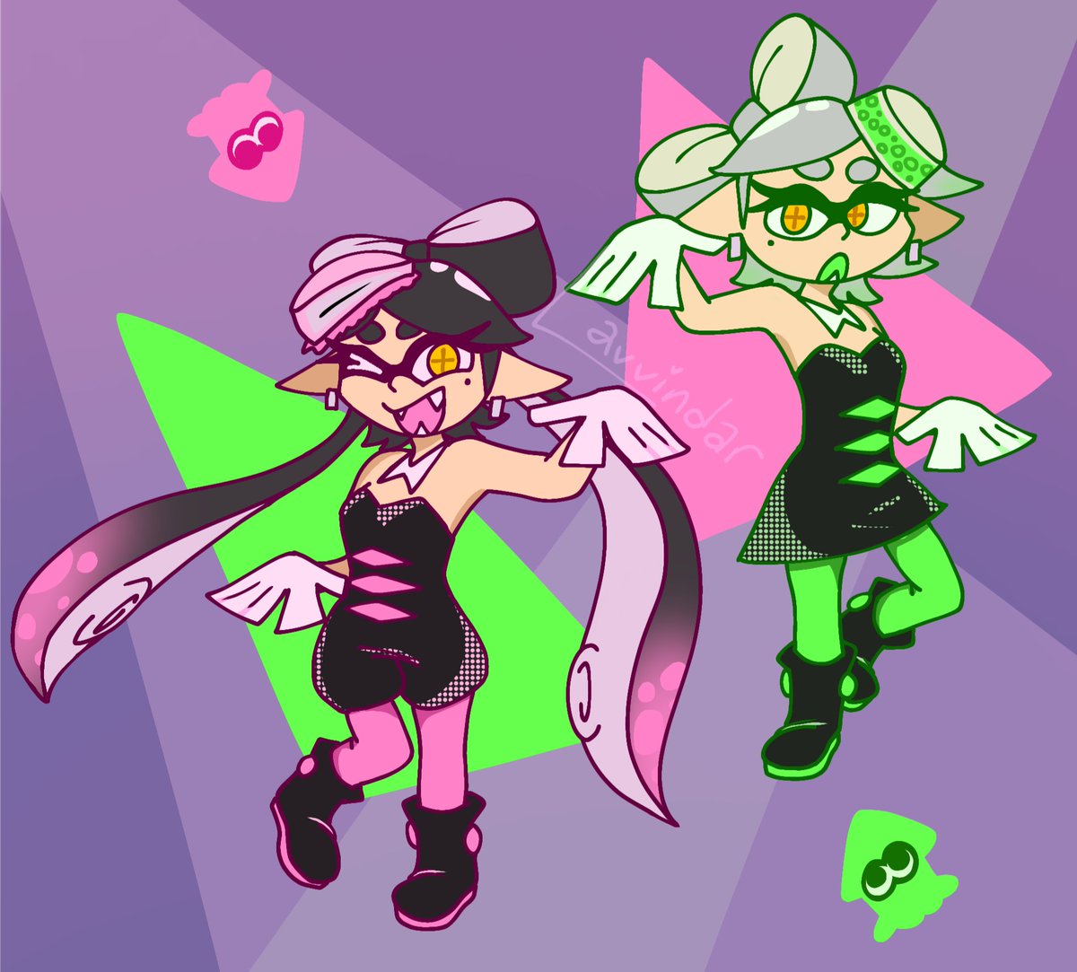 sisters who are cousins who are idols who are squids
#splatoon #squidsisters