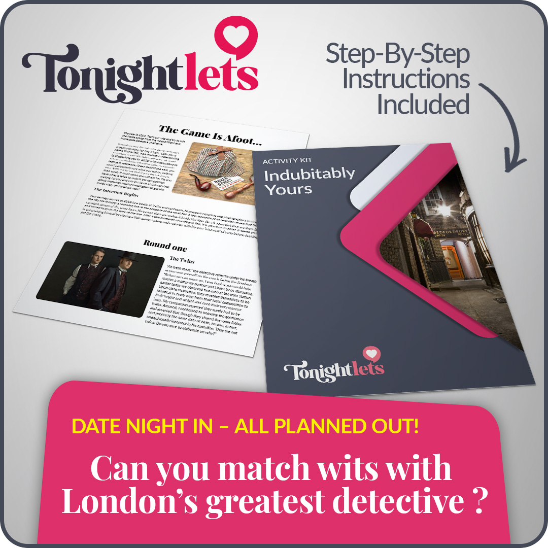 trytonightlets's tweet image. The year is 1865. Test your wits and try to win the inside scoop from the most brilliant and intolerable detective of all time.  #tonightlets #datenightin #datenightathome #creativedatenight #coupledatenight #kidsasleep #newlywed #marriage #marriagegoals #thingstodo