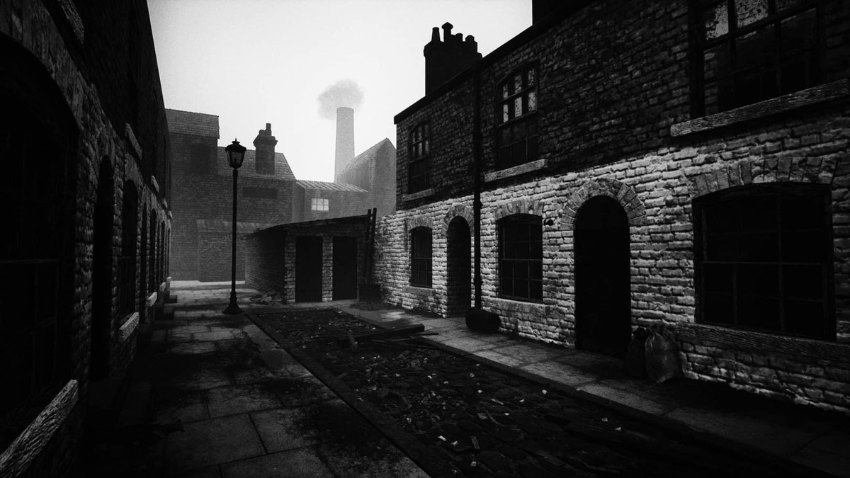 Stewart_Scott's tweet photo. I love old streets of yesterday. I recreated this street in #Blender3d and then rebuilt in #UnrealEngine as a photographer I wish I was around back then to shoot these macabre times. https://t.co/sSFFkVZoco