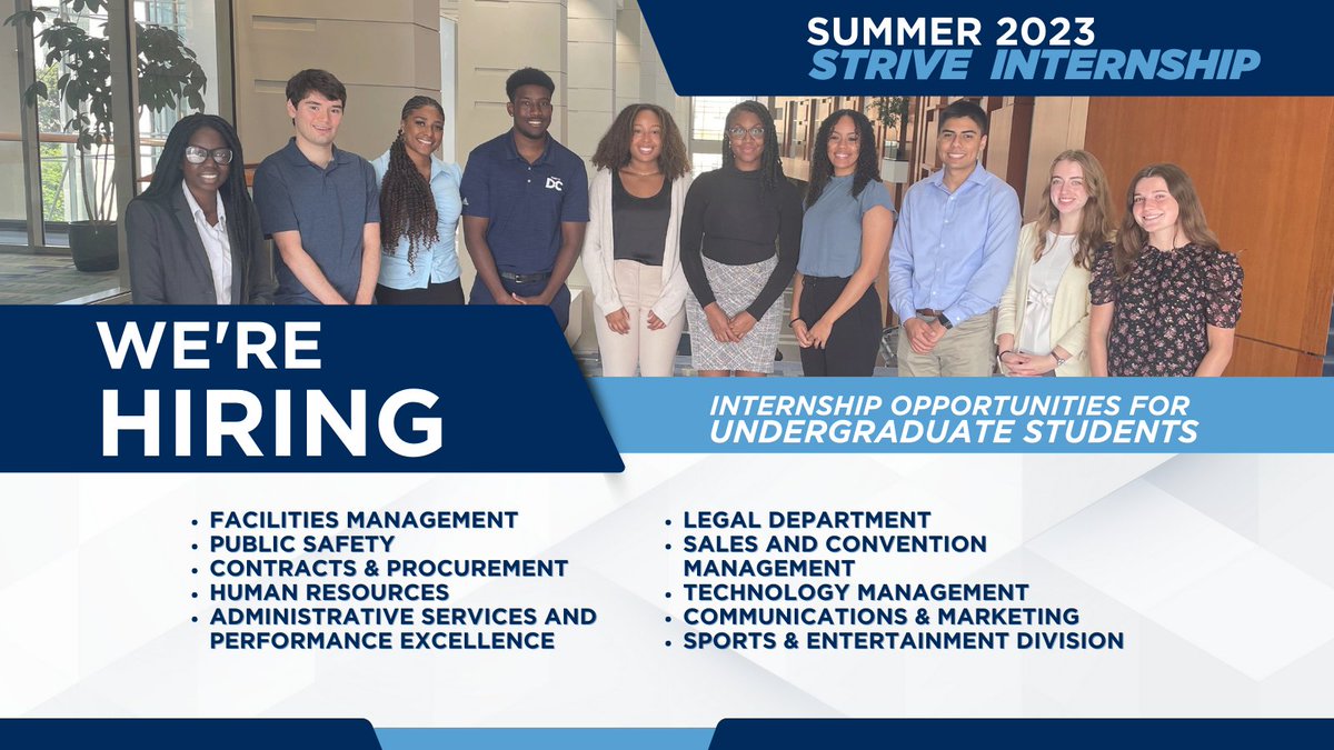 Looking for a unique summer internship in the nation's capital? 🇺🇸

Our paid STRIVE Internship provides undergraduate students professional training in various departments. Apply now ➡️ bit.ly/3Fn4cEu