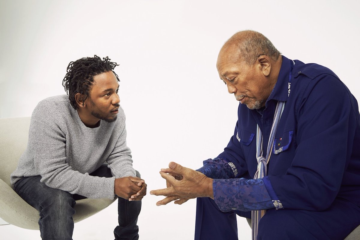 blkcreatives's tweet photo. “Looking back over my career – 70 years that’s a muathafucka.” 

– Quincy Jones to Kendrick Lamar in Quincy, a must watch doc for #blkcreatives: https://t.co/Ipcg1EL2uG

Happy Birthday to the master musician! 🎈🎉🥂 https://t.co/YAViWiYsDg