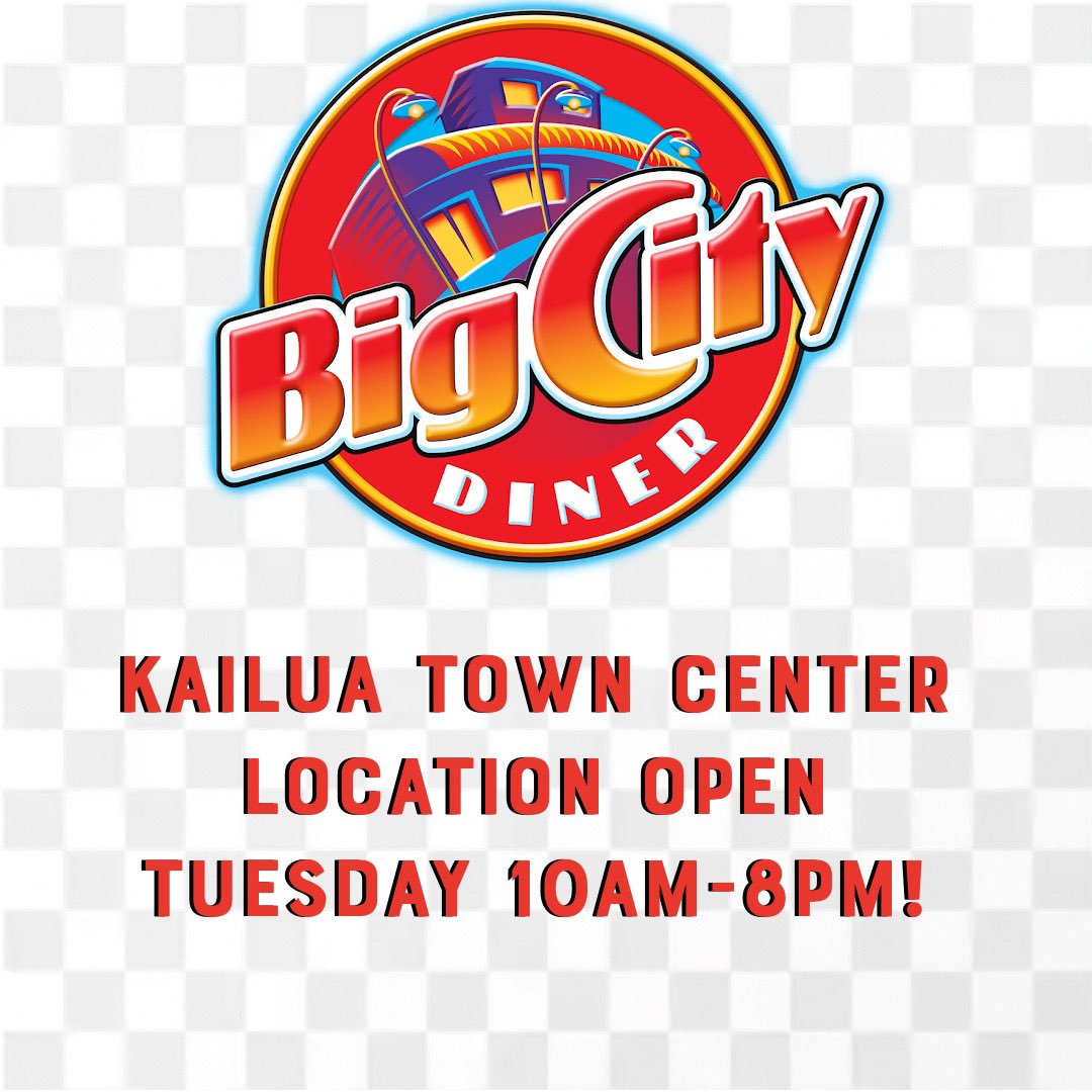 BCDlane's tweet photo. KAILUA is BACK🙌OPEN🔥7-DAYS a WEEK for "ALL🌅DAY BREAKFAST"☕️LUNCH🥗DINNER🍔+ HAPPY😍 PATIO "Pau🍹Hana" HOUR too at @BigCityDiner at @GoKailua @KailuaIntermed1 @kailuaes @KailuaSBA @KailuaNEWS @MyKailua808 @kailuabicycle #Kailua #Lanikai #PillBox #Kalaheo https://t.co/K2TVaHZOeJ