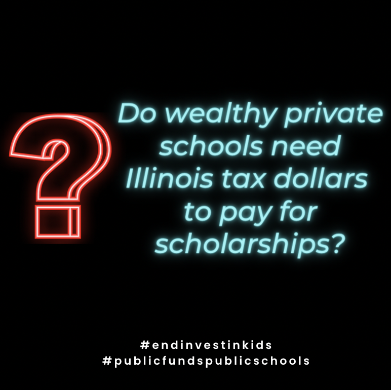 Illinois Invest in Kids vouchers siphon away PUBLIC funding from PUBLIC schools that serve 1.9M children across the state. Today, 80% of IL public schools are NOT adequately funded! 🧵