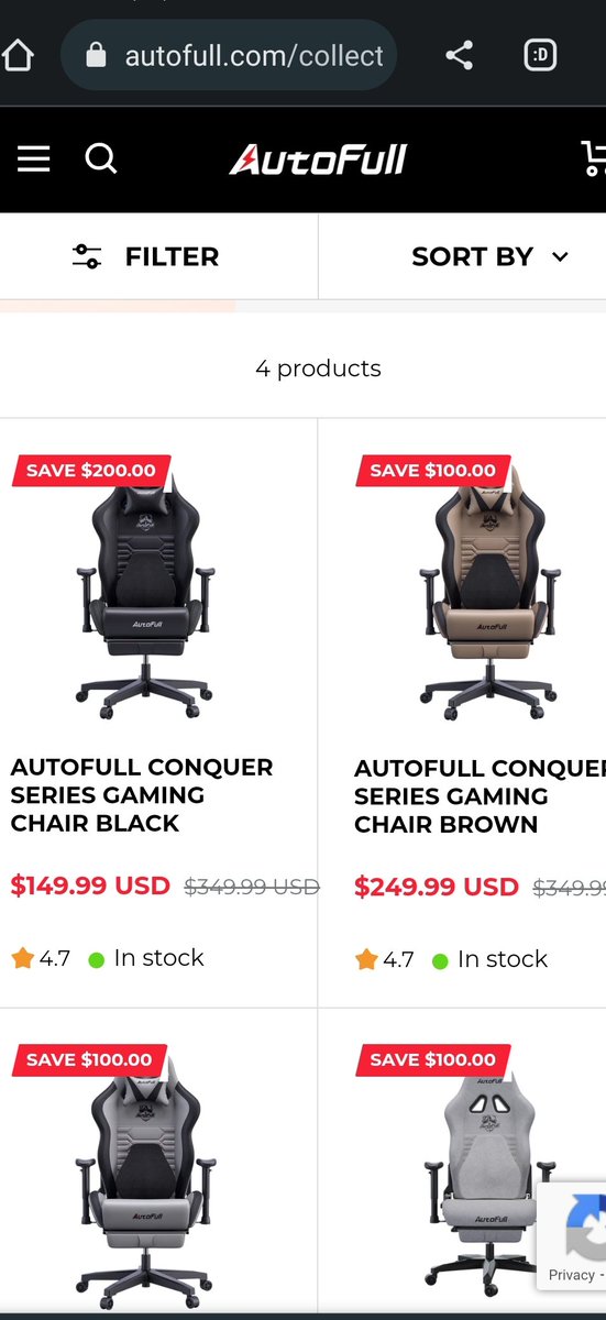 whyired's tweet photo. @AutoFullGlobal trying to purchase a chair from the site for the past 24h at the displayed price, but when I add the chair to the cart or try to checkout, it shows up without the advertised discount. Price still shows  $149, can't figure out what's wrong. Any help is appreciated. https://t.co/KJdiW0fJtx