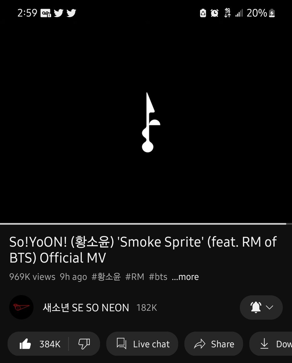 We can't let the views slow down! Anon has asked for 100 screenshots of the #SmokeSprite by SoYoon (<a href="/sleeep__sheeep/">황소윤 | Soyoon</a>) featuring #RM (<a href="/BTS_twt/">방탄소년단</a>) MV &amp; they'll donate $50 towards the song!!

Show'em we can do it!

#스모크스프라이트_피처링남준
SMOKE SPRITE OUT NOW
SMOKE SPRITE IS HERE