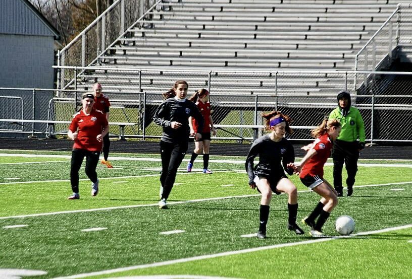 ButlerUnitedSC's tweet photo. ❄️ Wishing for warmer days! ❄️ 
G10 Purple Lightning kicked things off for BUSC's league play on Saturday morning. The girls came out on fire winning their first Buckeye State game of the season 3-2!  🔥🔥🔥 #weareunited #butlerunited https://t.co/WfBUTlvc1i