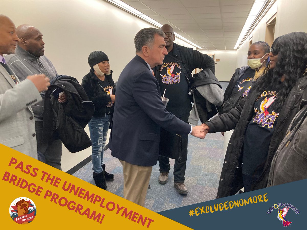 UnchainedNOW's tweet photo. Last Wednesday, Unchained members met with several legislators in Albany, including assemblyman Magnarelli, to advocate for the passing of the Unemployment Bridge Program. #ExcludedNoMore #FundExcludedWorkers https://t.co/7YtqwP1ZMw