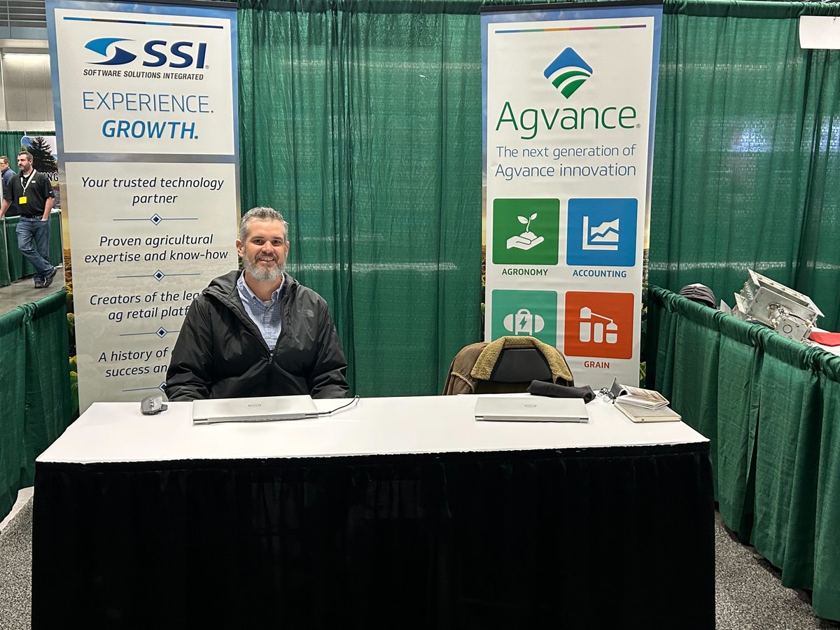 agvance's tweet photo. Stop in and visit Chris and Jeremy today! They are demo'ing our #Agvance suite of solutions and answering questions. #MGFA2023 https://t.co/hG8wrWSDUY