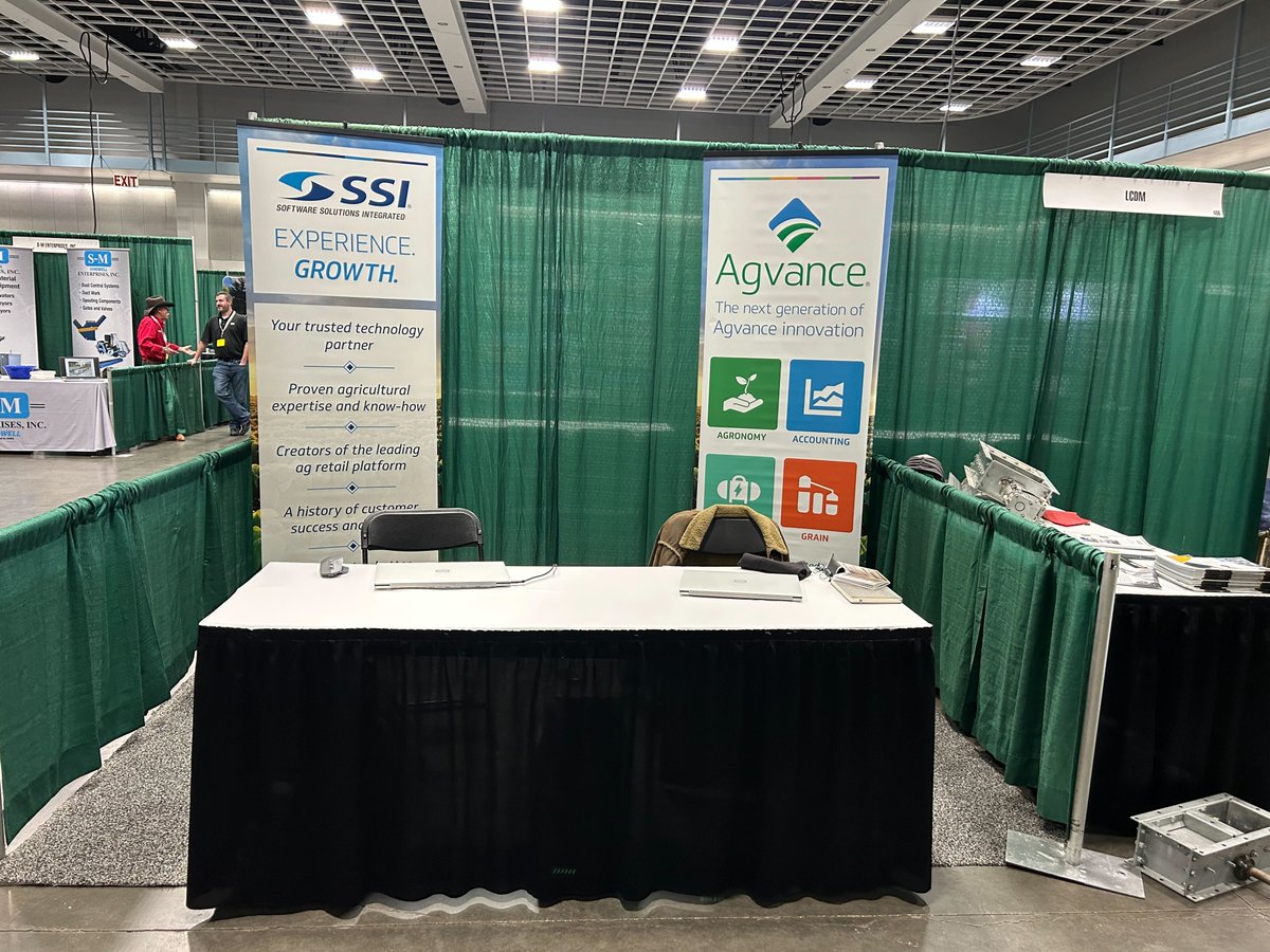agvance's tweet photo. Stop in and visit Chris and Jeremy today! They are demo'ing our #Agvance suite of solutions and answering questions. #MGFA2023 https://t.co/hG8wrWSDUY