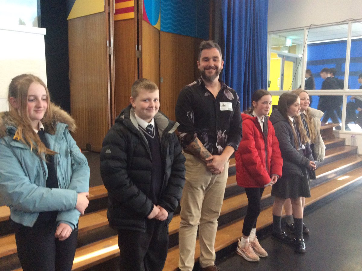 FPS_1_Dolphins's tweet photo. Some of our Year 6 children were really lucky to be invited to visit St Peter and Paul to hear  Ben Davis talk about life as an author and listen to him read extracts from his books #fpsreading @FPS_6_Eriador @FPS_6_Loriens @fps_6_rivendell @FPS_N_Chipmunks https://t.co/fR5Q7UO0Dw