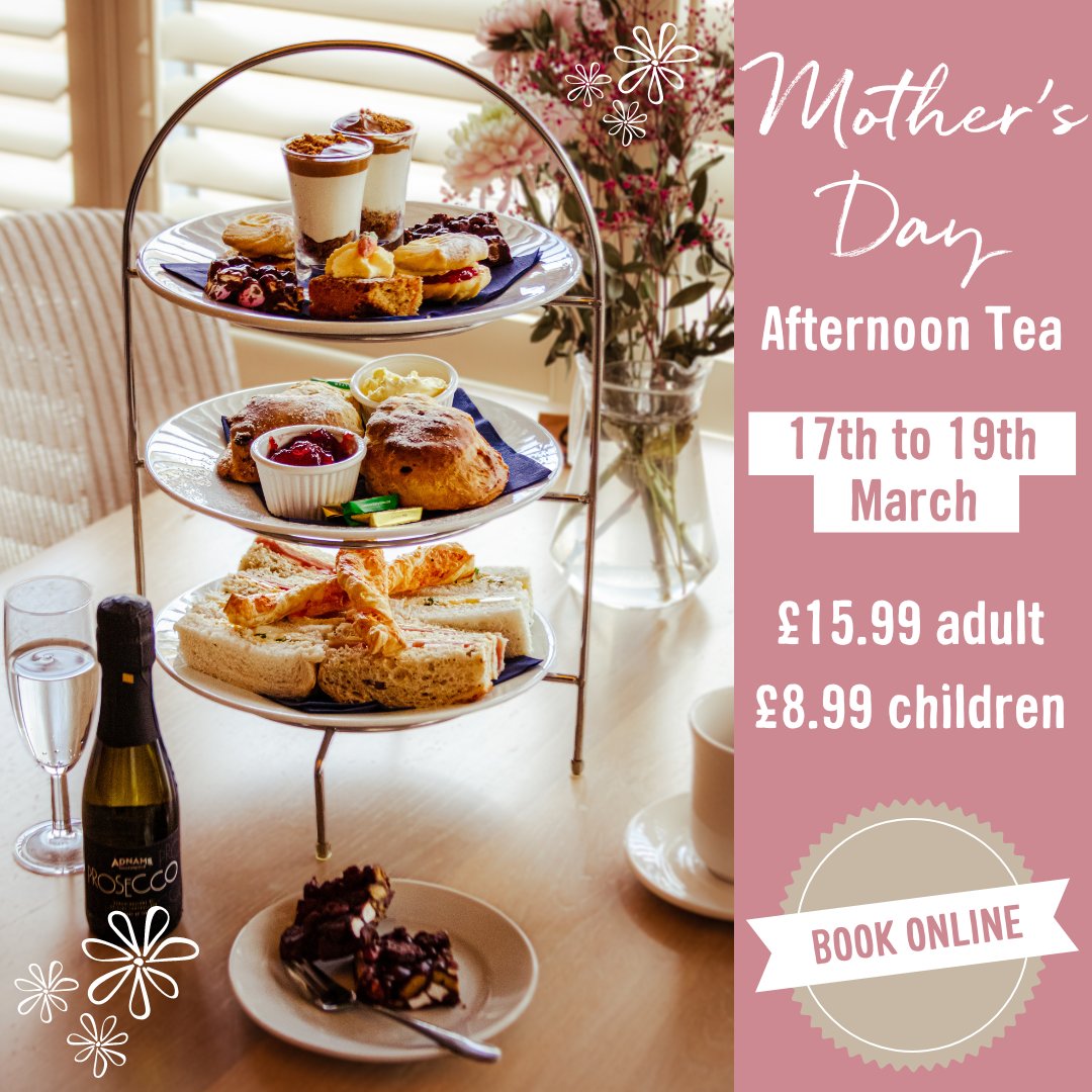 We have limited spaces from Friday 17th to Sunday 19th for our Mother's Day Special Afternoon Tea. Spoil your loved ones this coming weekend. Book here 👉 bookings.wroxhambarns.co.uk/book/mothers-d…