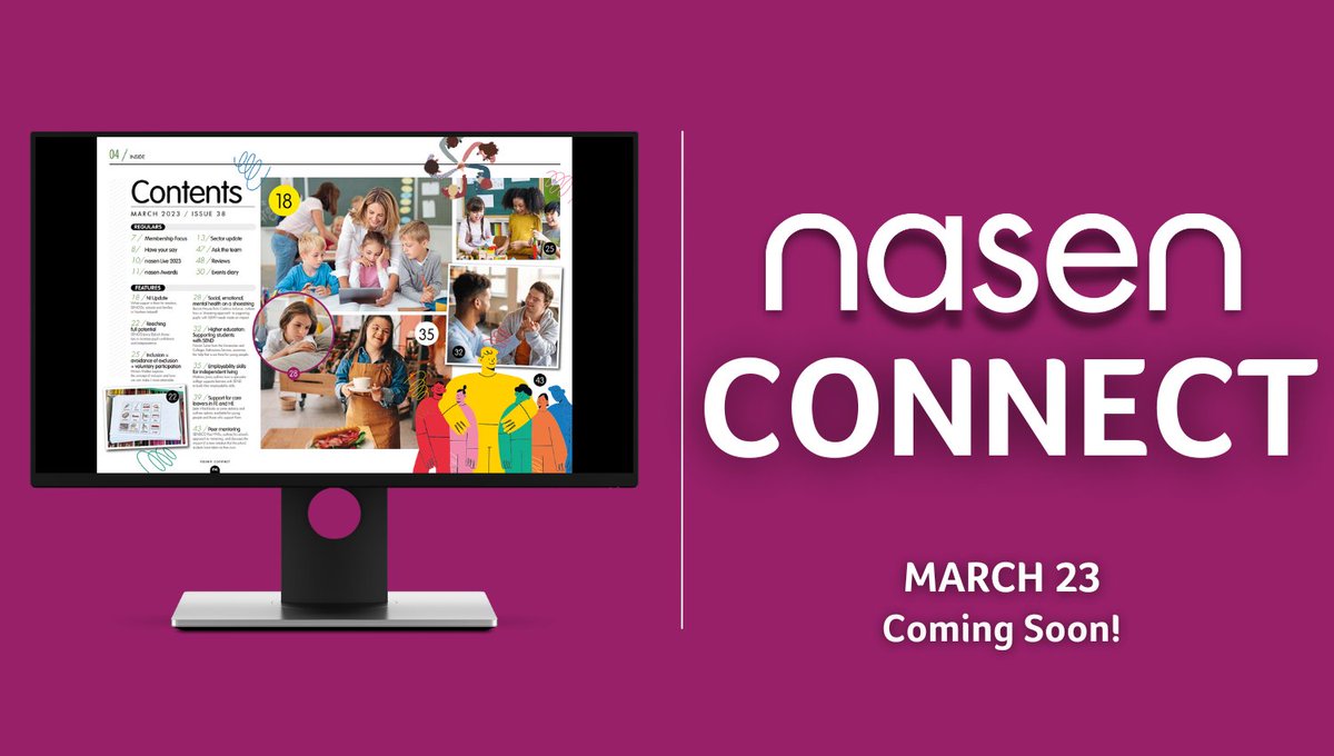 nasen_org's tweet photo. We are delighted to confirm that March's edition of #nasenConnect will launch shortly!
Enjoy articles on supporting students with #SEND, support for care leavers in #FE and #HE, and peer mentoring.
Learn more: https://t.co/YX7zfLkdIq
#Connect #ReflectWithConnect #ComingSoon https://t.co/okwMZEp1PX
