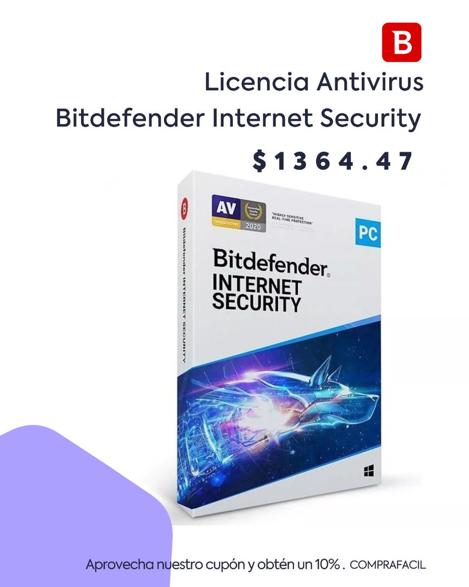 pistismex's tweet photo. Licencia Antivirus Bitdefender
Dispositivos:5 Usuarios
Privacidad:Con Bitdefender VPN puede dejar de
preocuparse por su privacidad en la web

#TiendaEnLinea #SorpresasPistis
💳 #paypal #BAZ #cip
Envíos más rápidos, seguros y gratis 📦 https://t.co/jPmFvt3Ic2