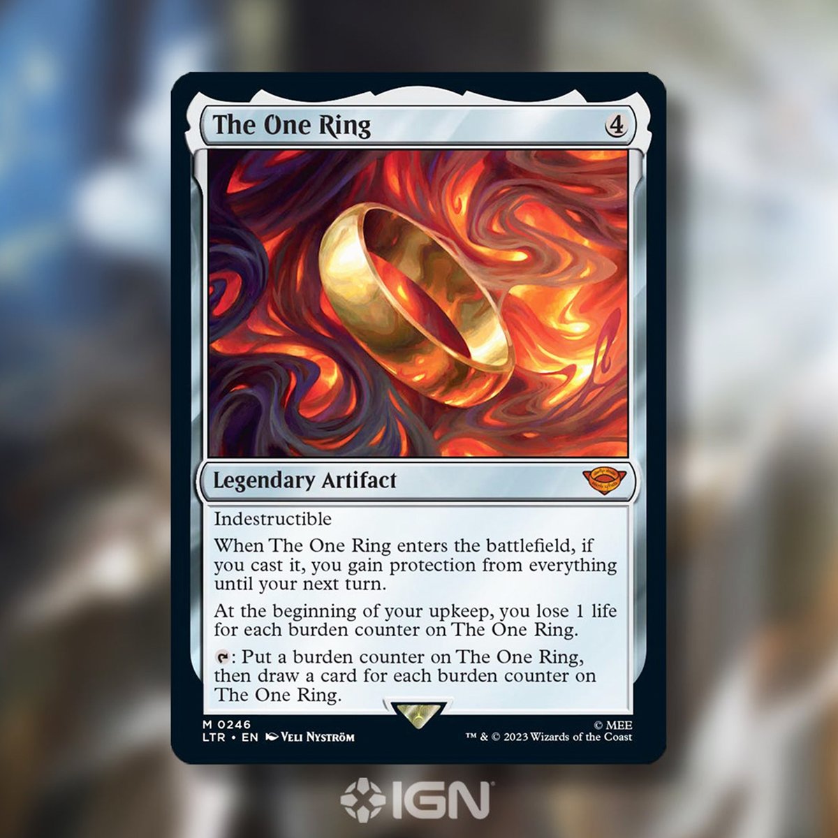 IGN's tweet photo. The Lord of the Rings: Tales of Middle-earth will be a full, draftable Magic: The Gathering card set legal for play in Magic’s Modern format. The set includes iconic characters and items like Gandalf the Grey and The One Ring itself. https://t.co/ndwzU2fkCS (1/2) https://t.co/bFiry6mvgF