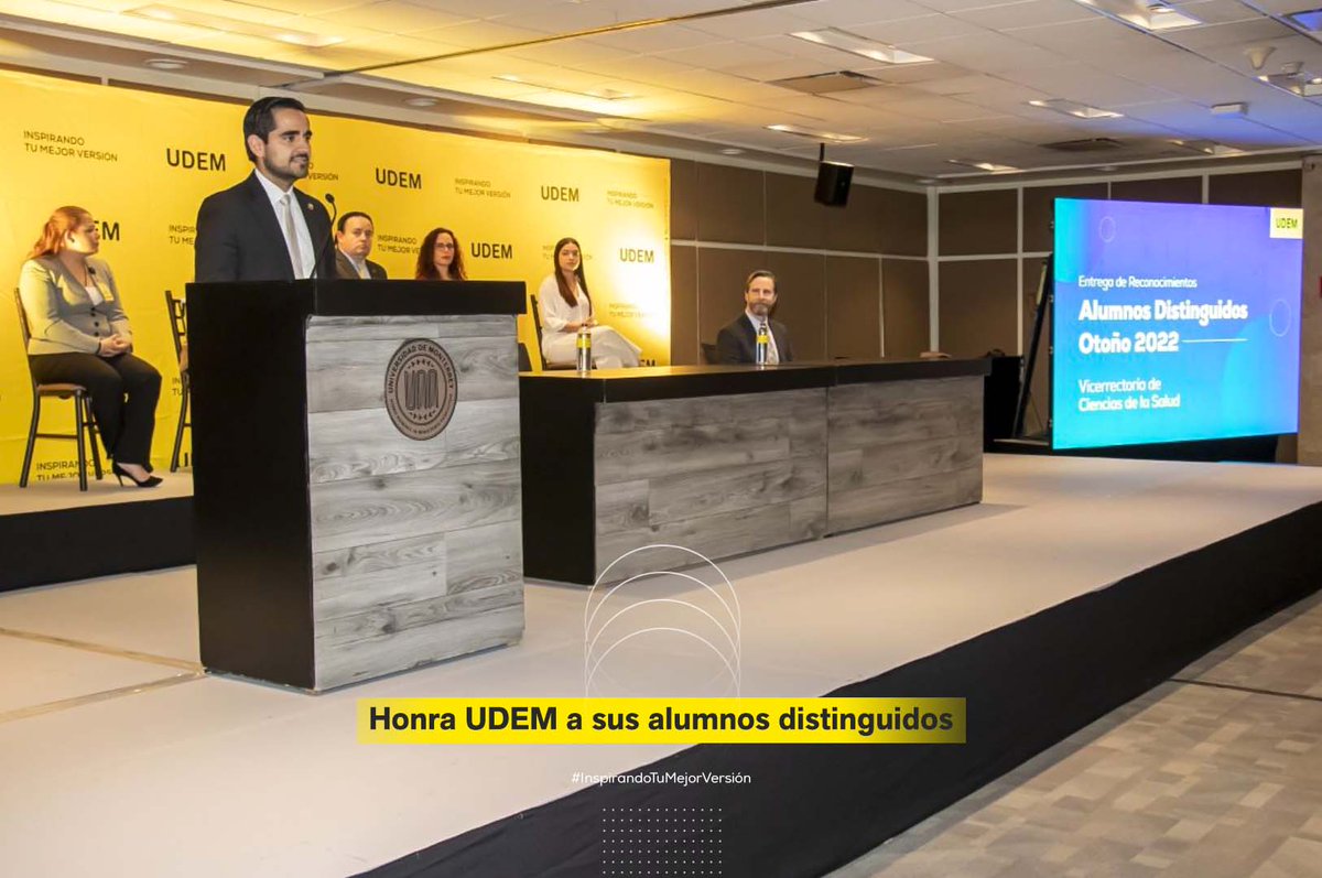 udem's tweet photo. La UDEM reconoce a estudiantes de preparatoria y nivel profesional como Alumnos Distinguidos del periodo Otoño 2022. 
Lee la nota completa aquí 👉 https://t.co/W4uCjKxasl 
#InspirandoTuMejorVersión https://t.co/Ui5R7JKaKH