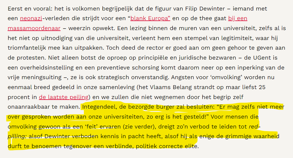 ThomasRotthier's tweet photo. Een belangrijke reden waarom je best toch spreekt over de omvolkingtheorie (ook al is het een van de pot gerukte complottheorie) is het fenomeen van 'red pilling'. 

Als je omvolking niet weerlegt, zullen sommige mensen denken dat het 'verboden kennis' is. 

@mboudry https://t.co/bFqmlzGD3T