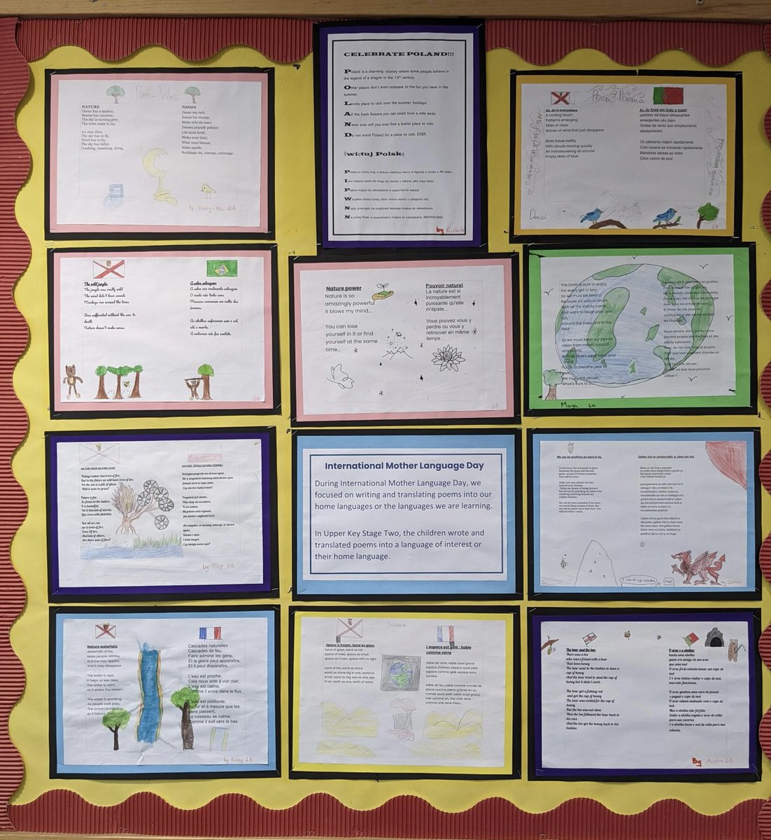 Fantastic multilingual poetry project celebrating home languages at d’Auvergne School. <a href="/dauvergnejersey/">d'Auvergne School</a> #homelanguages #translanguaging