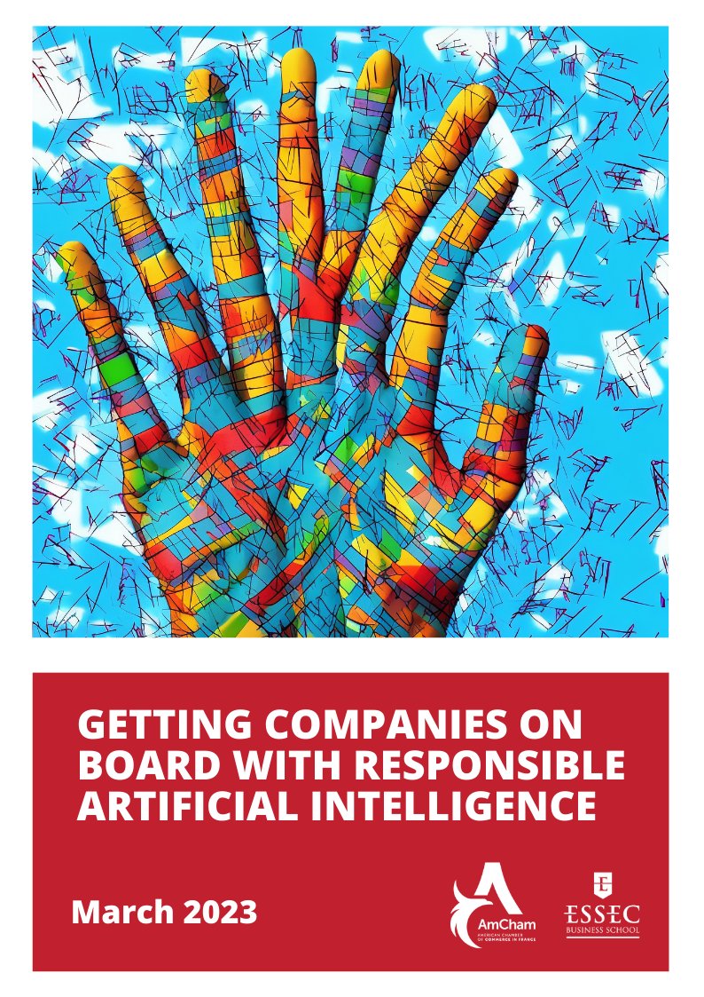 amchamfrance's tweet photo. 🌟#AIWORKINGGROUP 👥|#AmChamFrance. 

Aujourd’hui l’@AMCHAMFRANCE et le @metalab de l'@Essec sont heureux de présenter leur Livre Blanc : 

" Getting Companies On Board With Responsible AI ". 

Afin de permettre aux PME ET ETI d'accélérer leurs adoptions de l'IA. https://t.co/He2z6OIITi