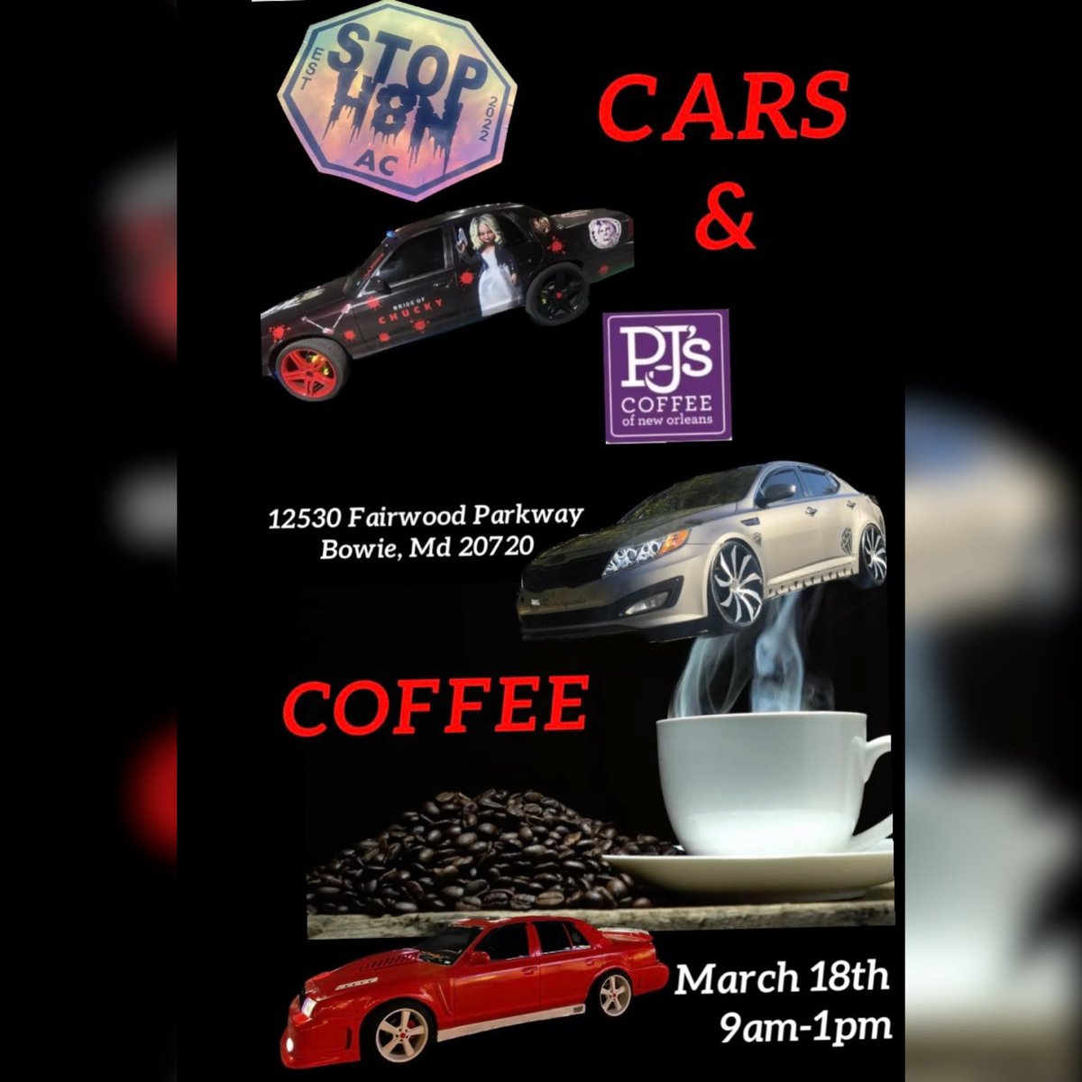 PJsCoffee_Bowie's tweet photo. Save the date #CarsAndCoffee 🚗🚙🏎️🚘 https://t.co/UoP3daSLxc