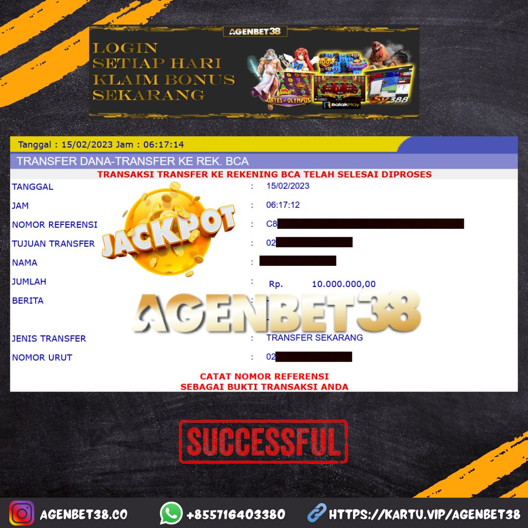 Agenbet38_'s tweet photo. Selamat Atas Kemenangannya Boskuh ❤️
.
#langsungtransfer #langsungcair #menangdibayar #menangdibayarlunas #aman #terpercaya #nohoax #notipu
.
#A38 #Slot #Gacor #AGENBET38 #A38GACOR #AGEN #AGENHOT #gatesofolympus #starlightprincess #SabungAyam #AyamHot #polagacorhariini #polagacor https://t.co/OrCO1Usnmh