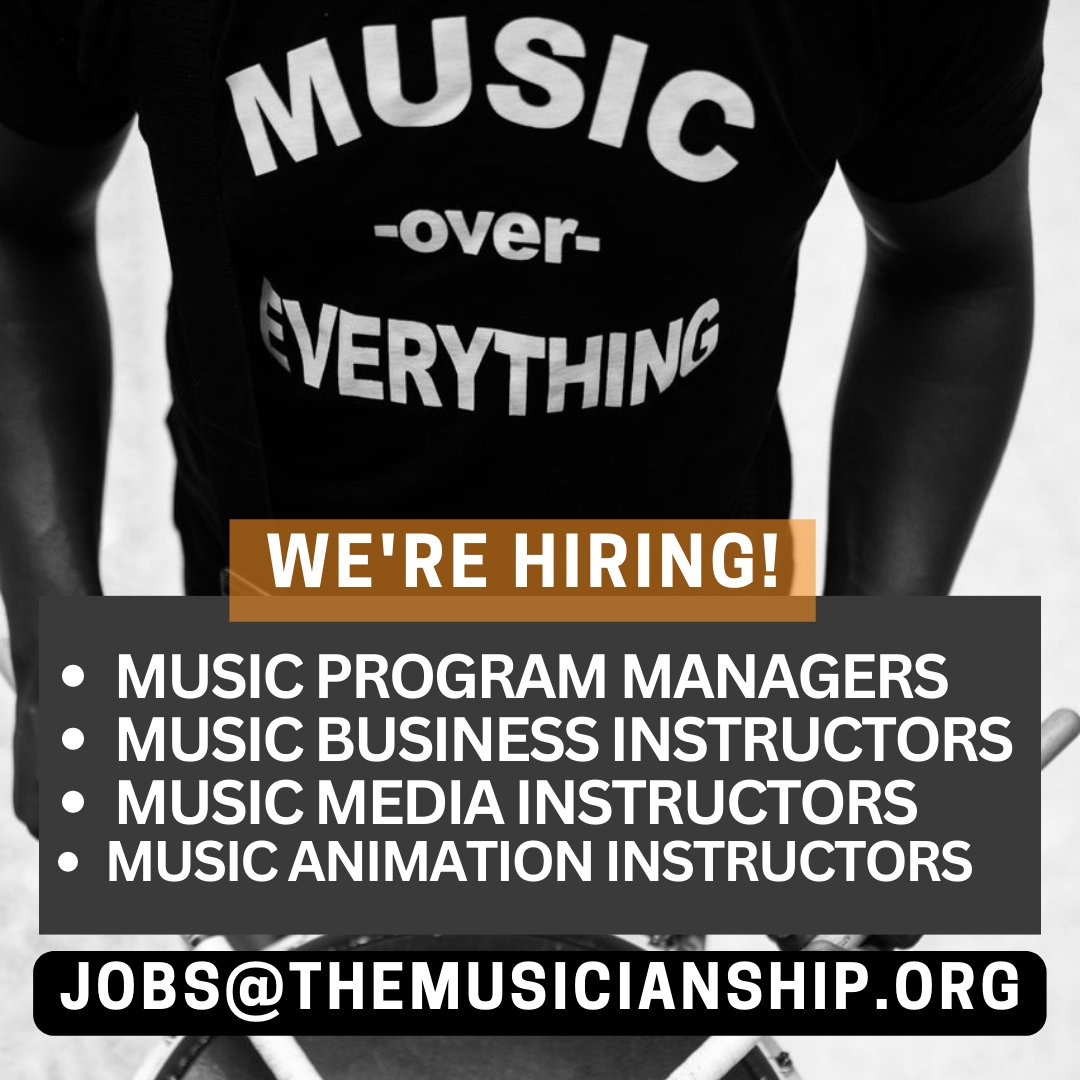TheMusicianShip's tweet photo. #jobs With spring just around the corner and summer in the horizon, opportunities to work with @themusicianship youth and staff are here! See yourself with one of the jobs listed?! Send us an e-mail! ⤵️ MORE to COME SOON! 🎶 #washingtondc #jobsindc #musicindustry #musiceducation https://t.co/SkzaMxItPN