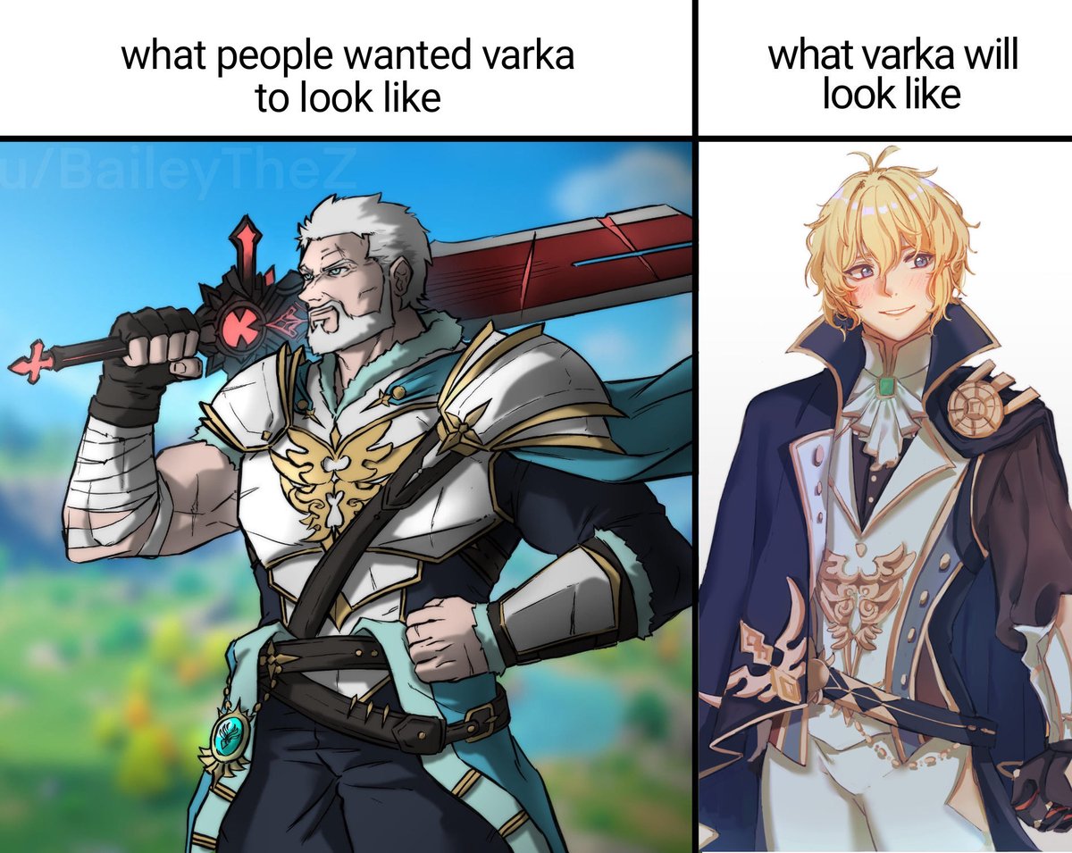 nuclearg_'s tweet photo. Varka expectation vs reality
#GenshinImpact #varka https://t.co/gokET5Phxb