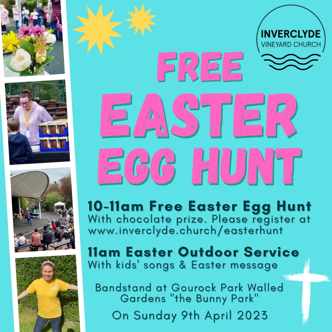 We’re back in the park this Easter! 🎉 Register for our free Easter Egg Hunt here: inverclyde.church/easterhunt