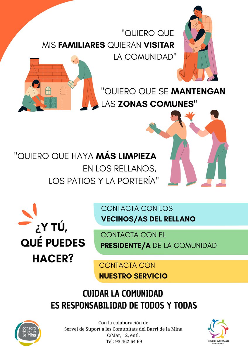Hem parlat amb els diferents veïns i veïnes de les comunitats i aquestes són algunes de les frases. I tu que en penses? 🗣🤗

<a href="/incoopserveis/">Cooperativa Incoop</a>  <a href="/ConsorciMina/">Consorci del barri de la Mina</a>