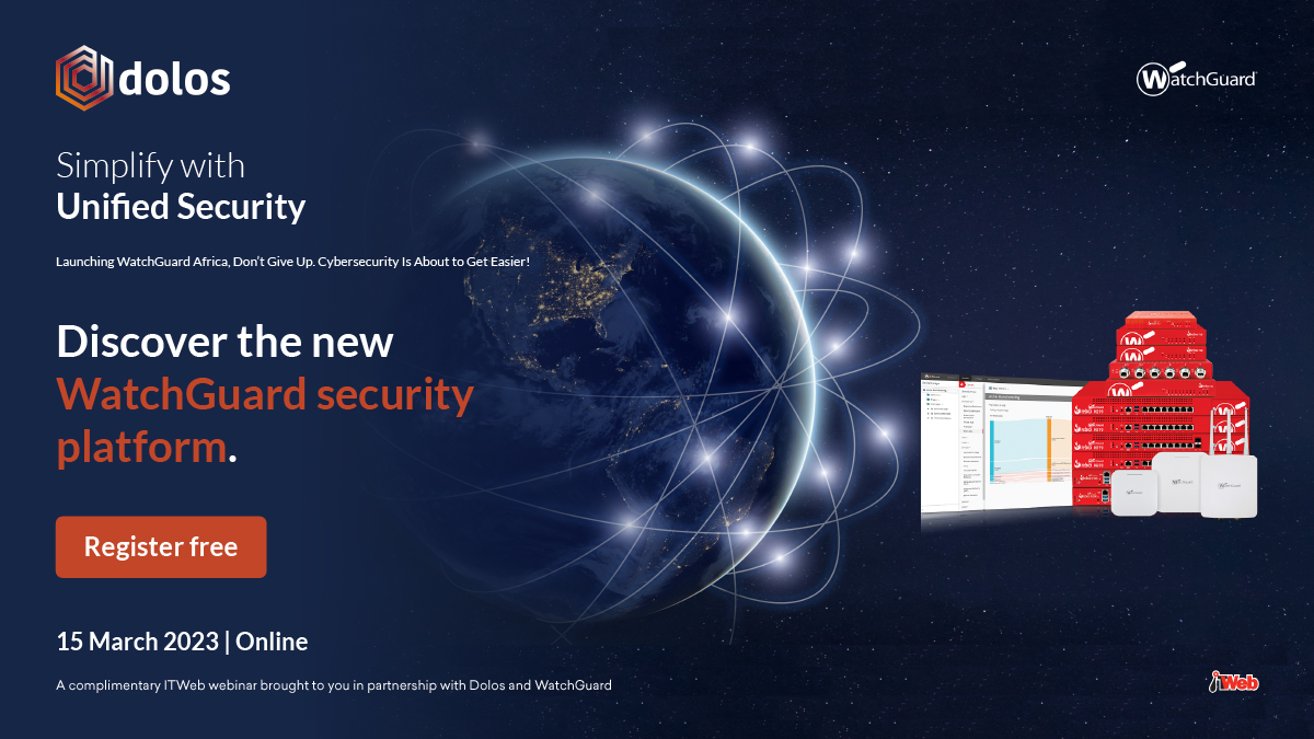 dolosafrica's tweet photo. Hear from international #cybersecurityexperts at the #virtuallaunch of #WatchGuardAfrica. Please click on this link to register for the live event taking place tomorrow at 11AM SAST: https://t.co/2o3ulblU96 https://t.co/RVc6rkn21b