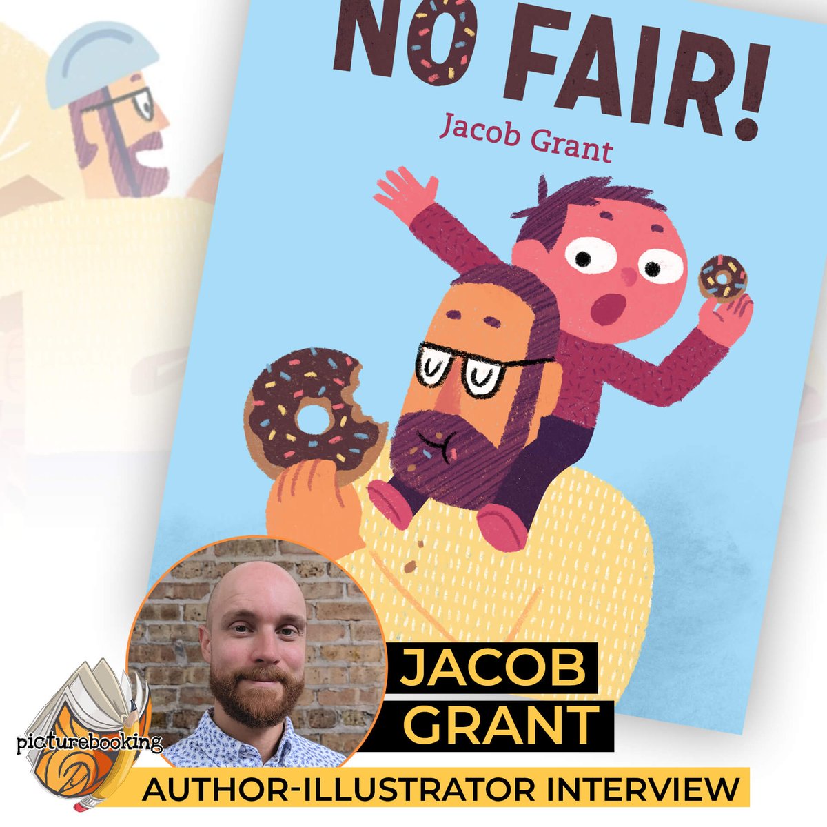 A chat with author-illustrator <a href="/JacobGrantBooks/">Jacob Grant</a> about the picture book No Fair—a big-hearted story about fairness and the relationship between a father and his son. 
picturebooking.com/jacob-grant-no…