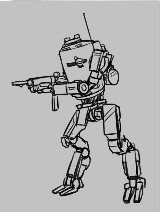 手癖で描く歩行戦車。 