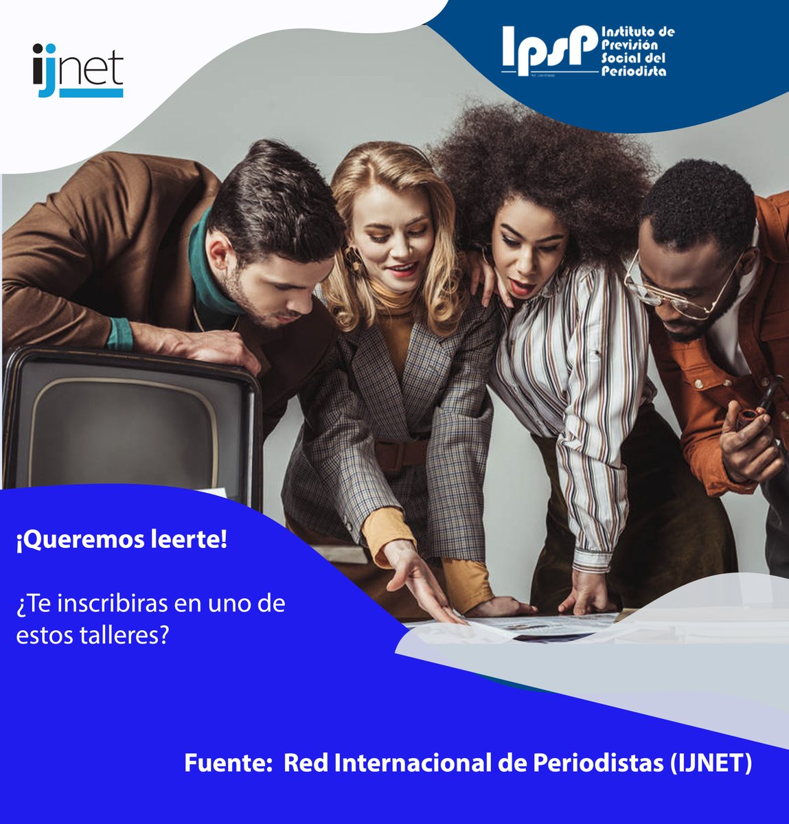 IPSPeriodista's tweet photo. #IPSP #CNP #CNPCaracas #IJNET #Becas #Talleres #Venezuela #Periodismo #PeriodistasVenezolanos #Beca https://t.co/t8f0jDkCje
