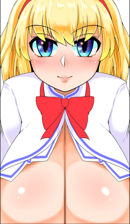 乳出し証明写真的な角度 