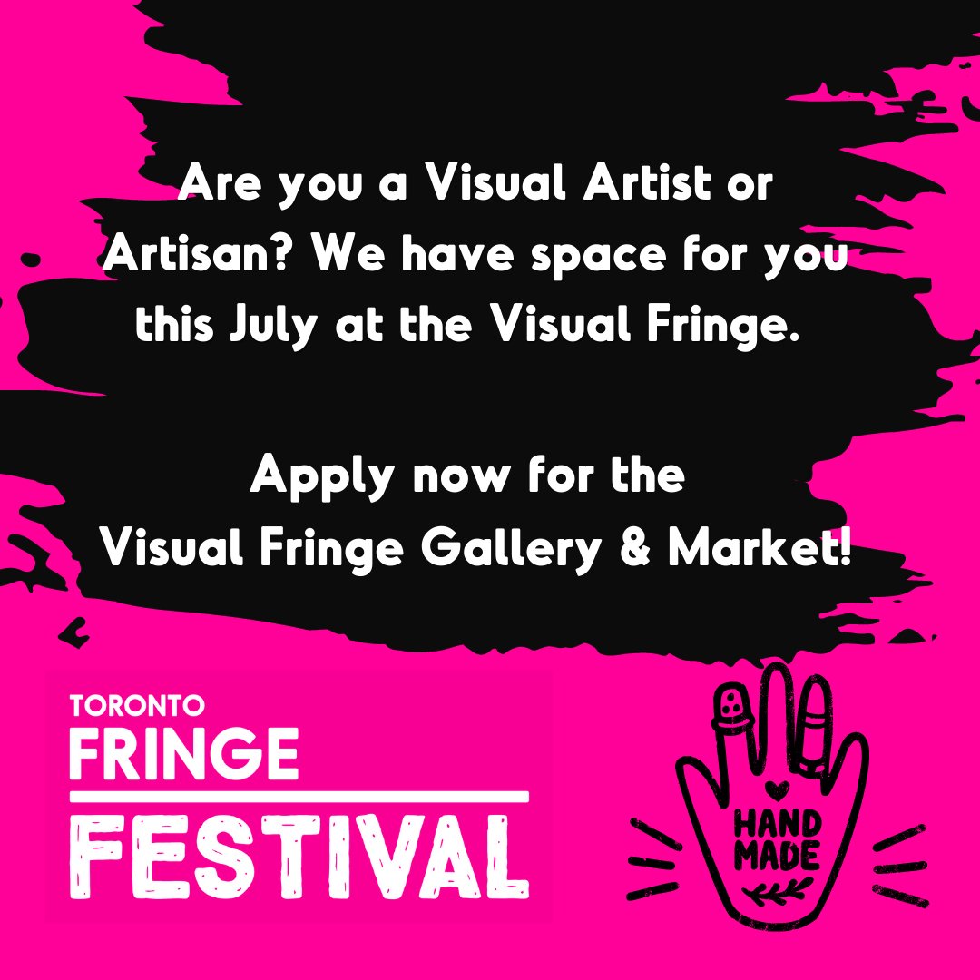 Calling all visual artists, artisans, and creators! At this year's Toronto Fringe Festival, we will be hosting Visual Fringe - including galleries at <a href="/MilesNadalJCC/">Miles Nadal JCC</a>  and <a href="/Tranzac/">TRANZAC</a> as well as a market at our POSTSCRIPT Patio (also at The Tranzac!)

#FringeTO #Toronto #ArtsTO