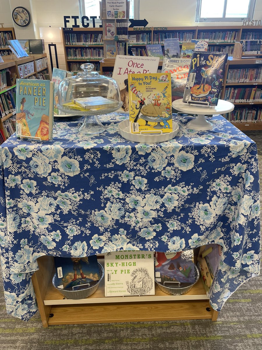 MrsCarterReads's tweet photo. Happy pi day from the library!@TheWalkerSchool #piDay2023 https://t.co/Sh1aYB499F