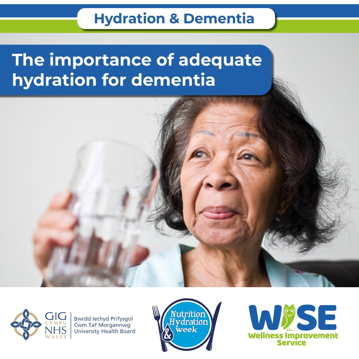 In support of Nutrition and Hydration Week 2023, WISE spotlights the importance of adequate hydration for dementia and provides some helpful tips and advice. ctmuhb.nhs.wales/.../nutrition-… @WiseCtm @drliza_revivepx