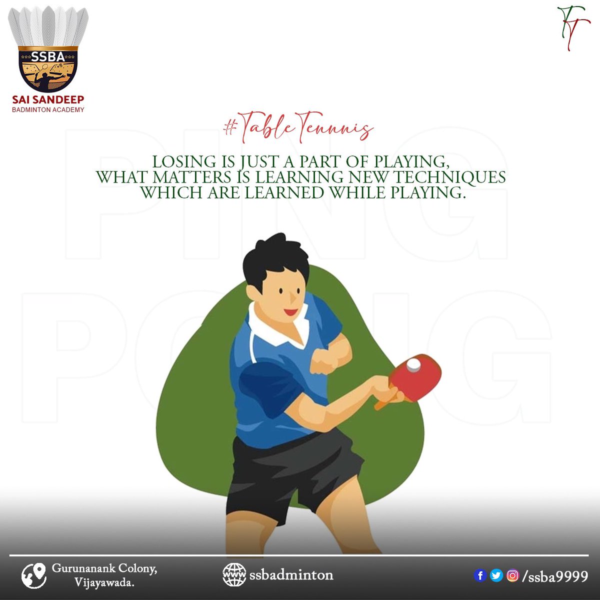 ssba9999's tweet photo. It’s time for table tennis now available at #ssba
.
.
.
Book your slots now.

#tabletennis #tabletennisatvijayawada #tabletennistraining #tabletennisplayer #vijayawadadiaries #SSBA #Vijayawada https://t.co/u0K0qFZhAi