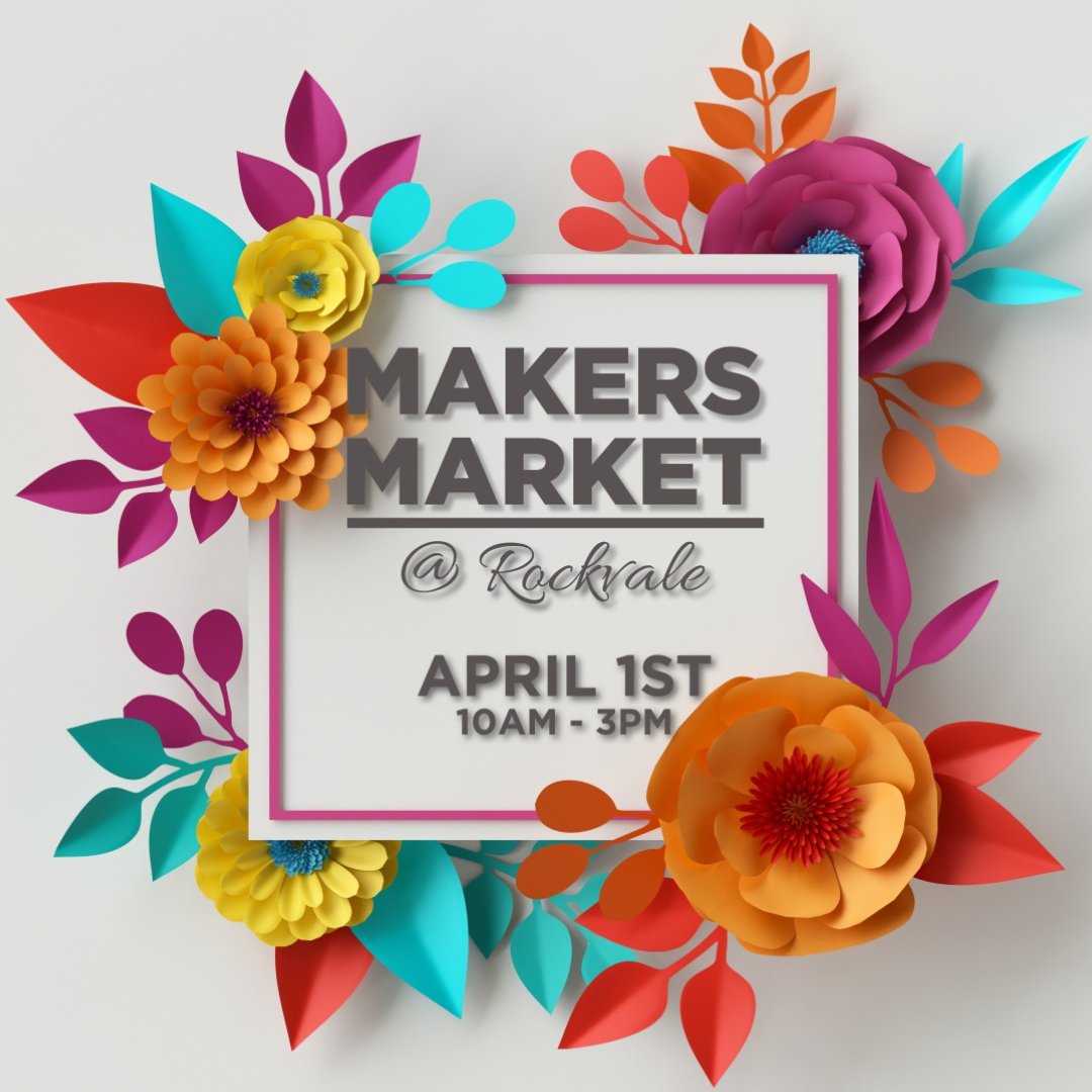 ShopRockvale's tweet image. SAVE THE DATE!  We have a very exciting line up for you for the April 1st Makers Market from 10am to 3pm.  Be sure to mark your calendar and come stock those Easter baskets with unique one-of-a-kind finds!