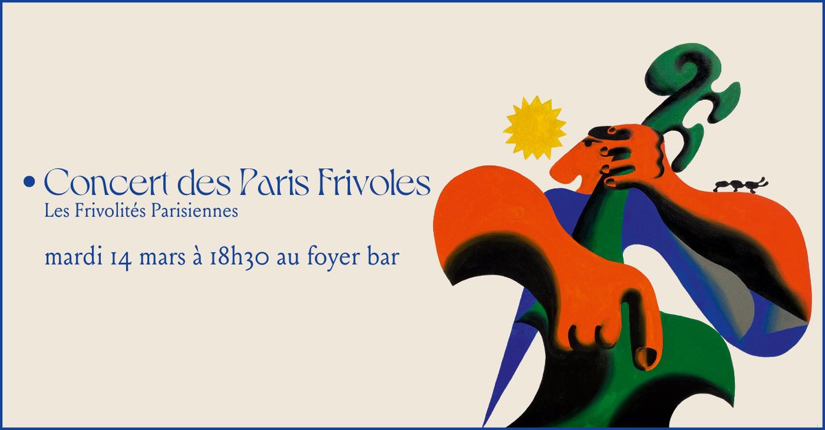 [PARIS FRIVOLES]

C'est l'heure de la restitution au Athénée Théâtre Louis-Jouvet✨

Rendez-vous à 18h30 au Foyer du théâtre pour un programme frivole concocté par Christophe Mirambeau et Pascal Neyron : une suite d'extraits choisis sur mesure pour nos jeunes chanteurs !