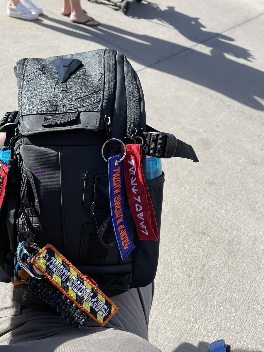 WookieeRadio's tweet photo. Mike is playing in the parks today with his new sling bag from @hvbrand and new #comingsoon remove before flight keytags from #redflagworkshop #smugglerslife #wookieeradio #stardestroyerslingbag #removebeforeflight #keyring #red5network https://t.co/VcVWdKEonN