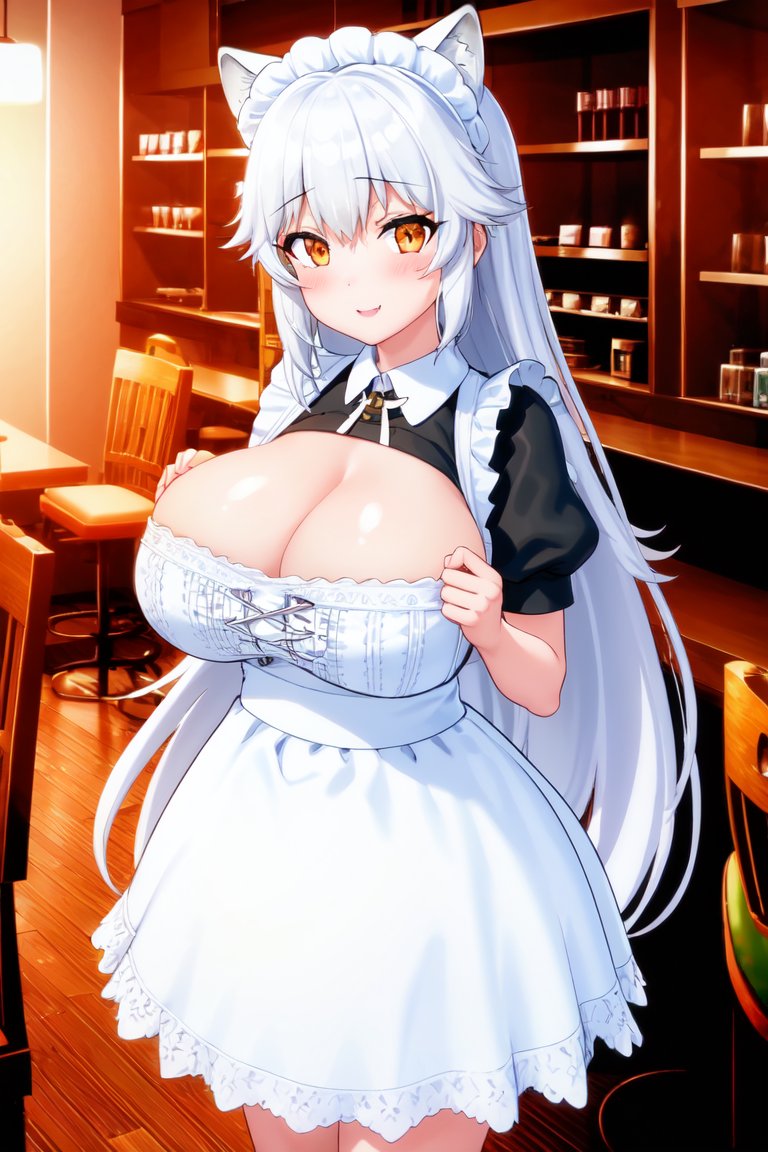 AI描きプログラムでホッキョクギツネのメイド服装姿を作ってみました🦊🍰

#けものフレンズ
#stablediffusion 
#AIイラスト #AIart 