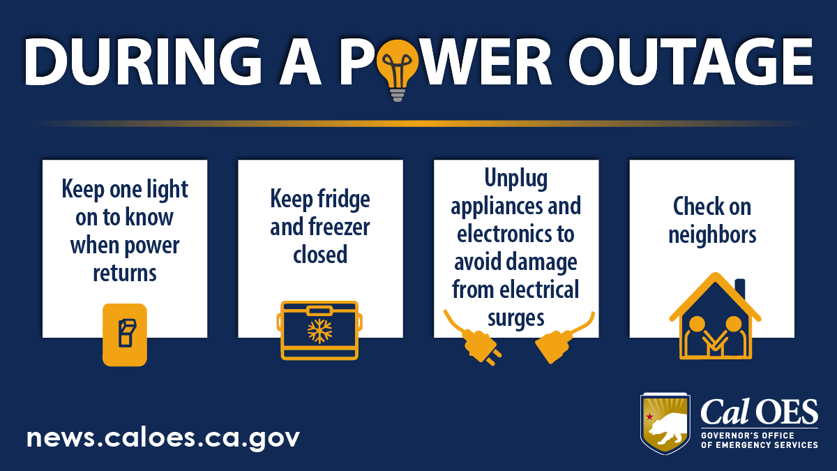 Cal_OES's tweet photo. This next round of weather is bringing strong winds that will impact much of the state. This could lead to downed trees and power outages. Now's the time to prepare! https://t.co/A9sWZwTfPh