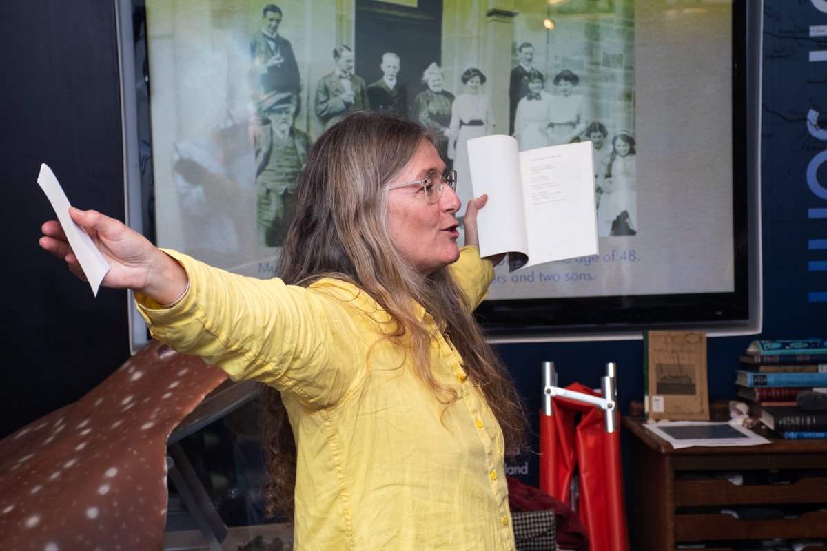 An extremely thought-provoking and entertaining poetry reading yesterday by <a href="/ThinkUHI/">UHI</a> lecturer Dr Mandy Haggith (@cybercrofter). 

We were delighted to host the launch of Mandy's new book, Briny, in our Ocean Explorer Centre.

#scicomms #EcoPoetry