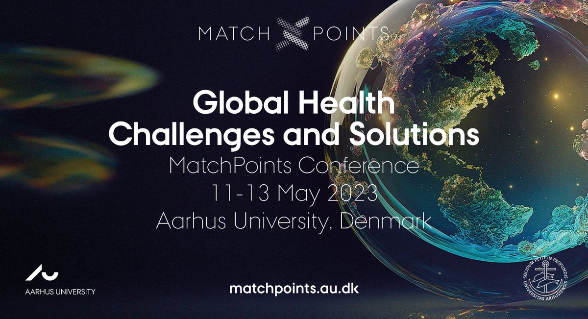 The #MatchPoints23 is approaching!

📌 Aarhus University, #HealthAU
🗓️ 11-13 May 2023
🔗matchpoints.au.dk

Deadline for registration is 26 April 2023!

#GlobalHealth #Cardiovascular #Challenges #Solutions #Conference @AarhusUni_int @AarhusUni