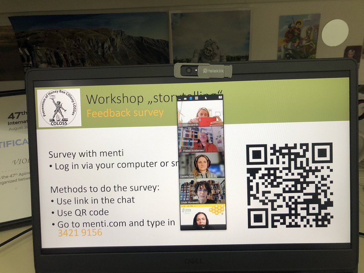 Online Strrytelling Workshop COLOSS-Honey Bee Research association. Great tool for better science transfers.